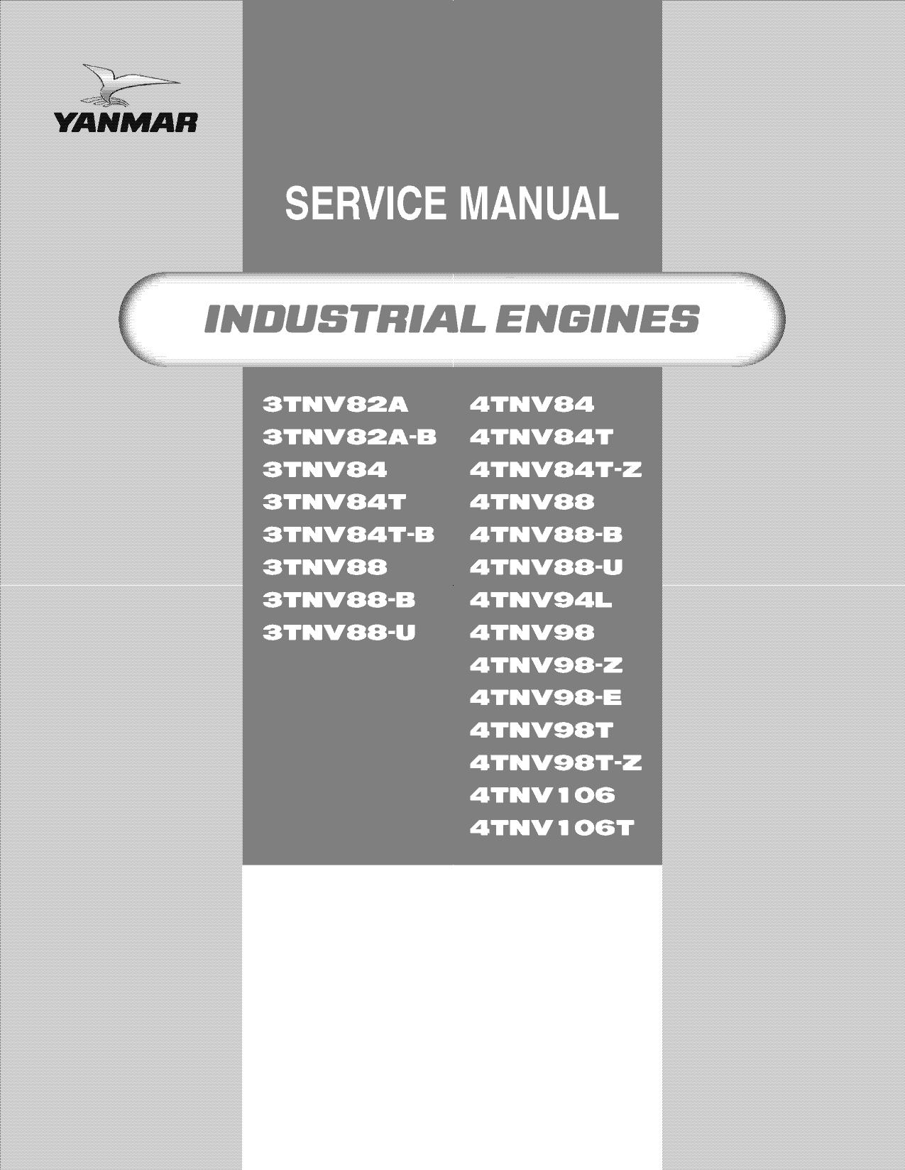 4TNV94L 3TNV88 YANMAR SERVICE MANUAL